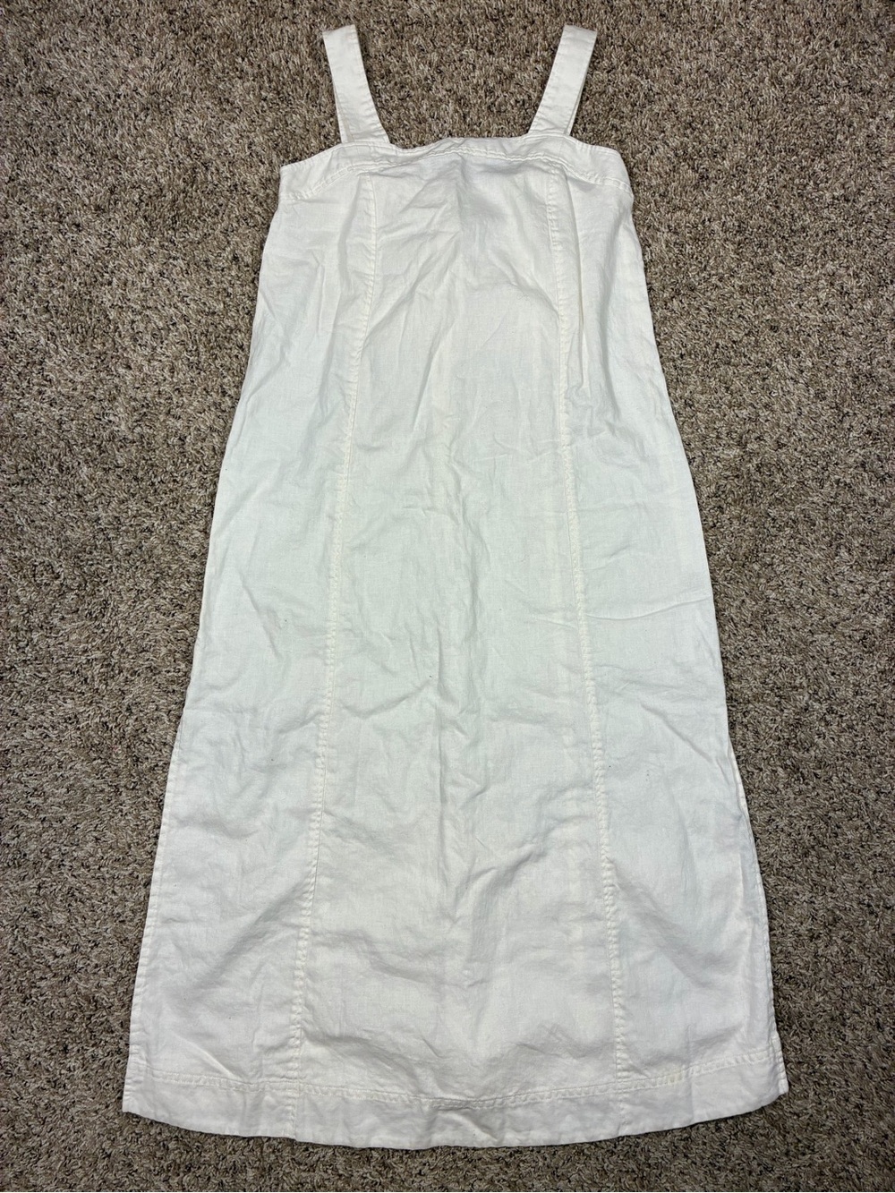 Madewell Linen Blend Princess Seamed Midi Dress - Picture 4 of 14